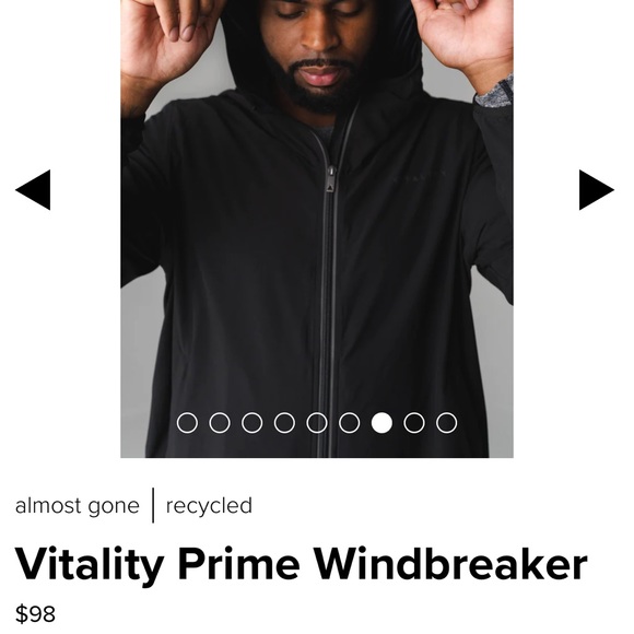 vitality prime windbreaker in midnight - Picture 9 of 11